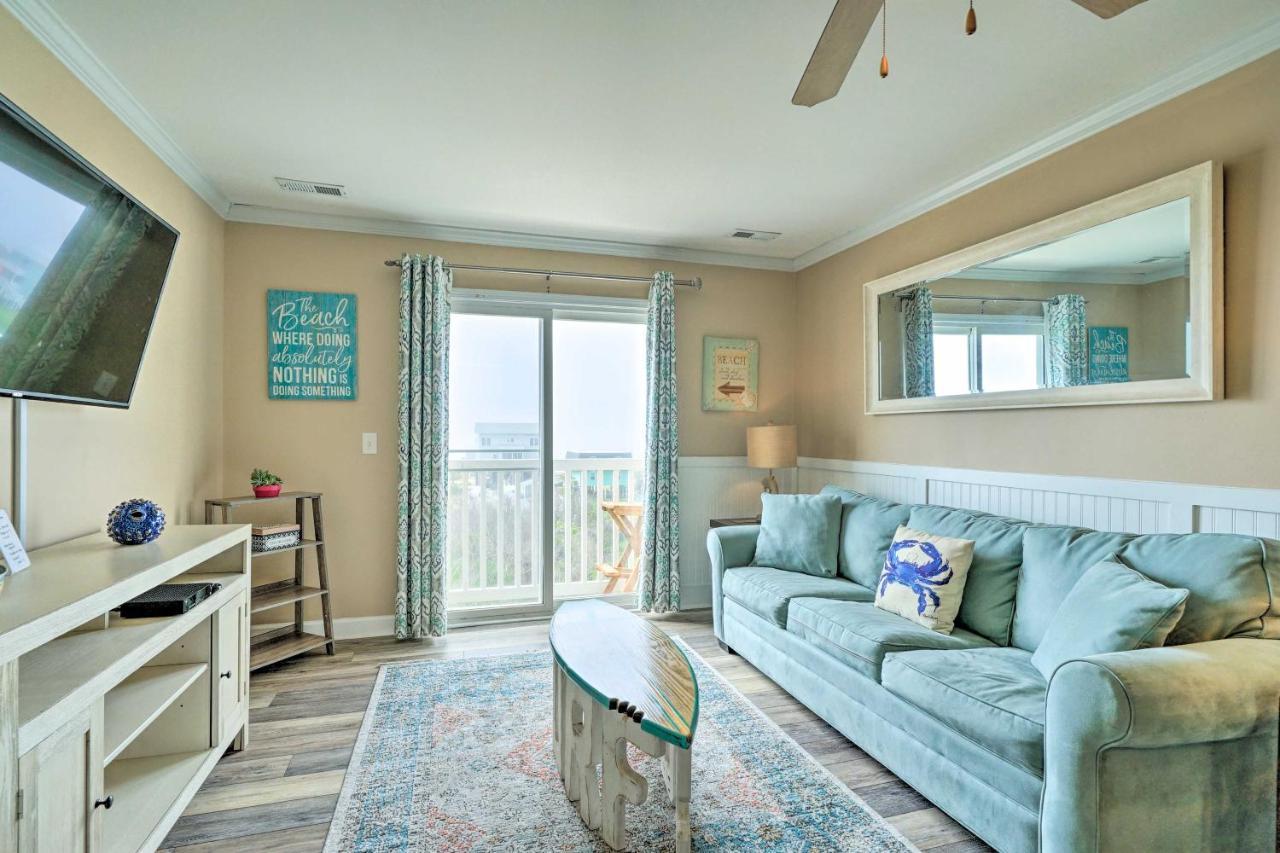 Ocean-View Oak Island Condo, 1 Block To Beach! Esterno foto
