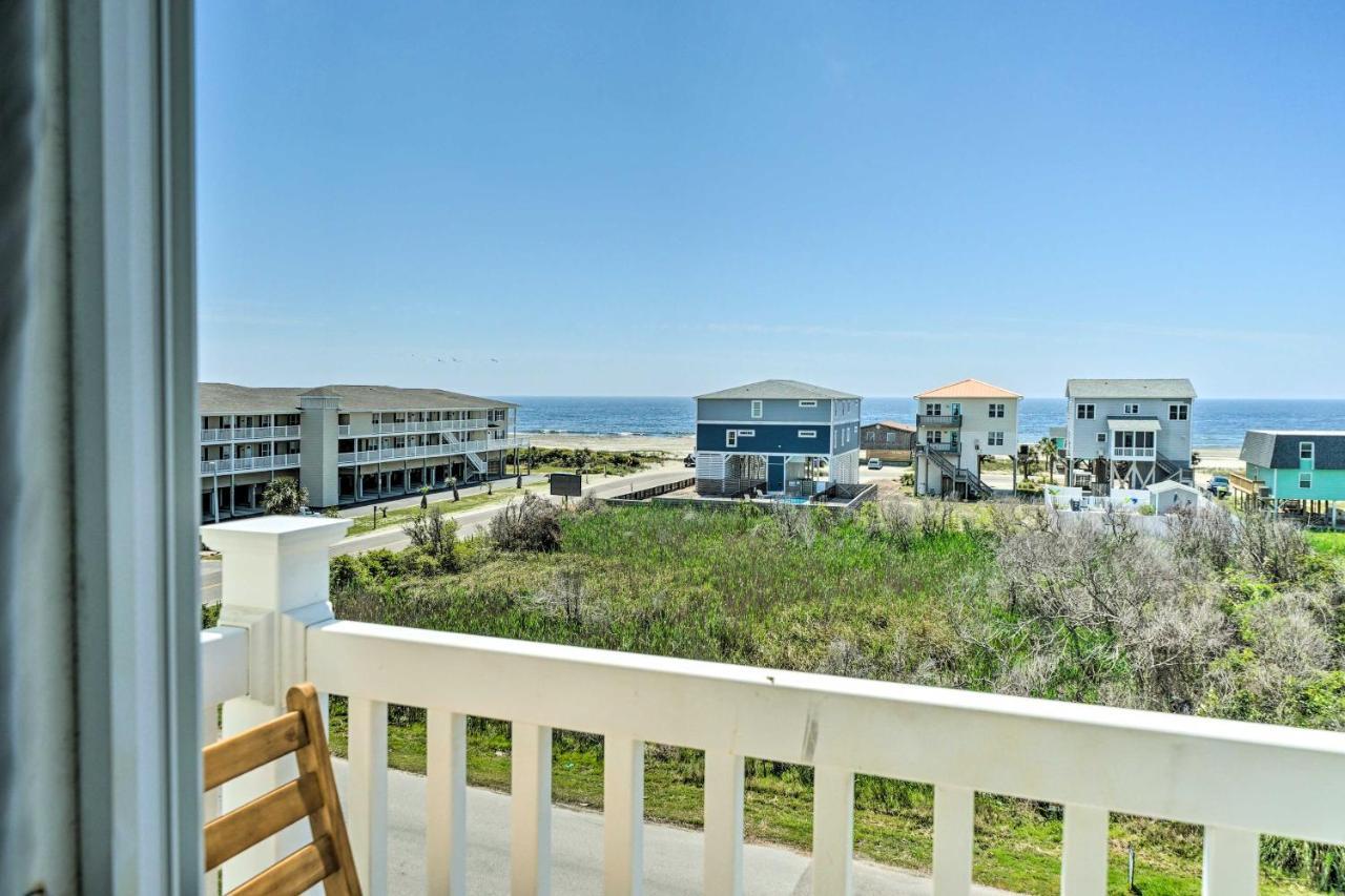 Ocean-View Oak Island Condo, 1 Block To Beach! Esterno foto